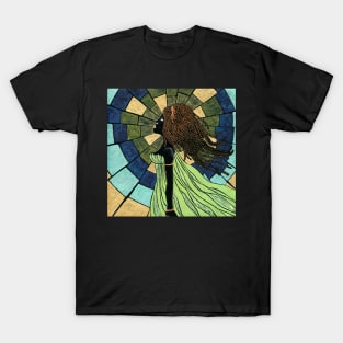 Beautiful Ebony in Stained Glass T-Shirt